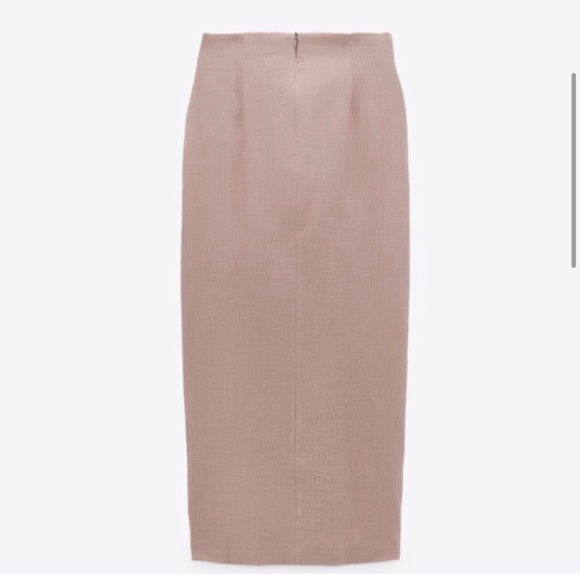 Textured knotted midi Zara Skirt size small - Picture 3 of 3